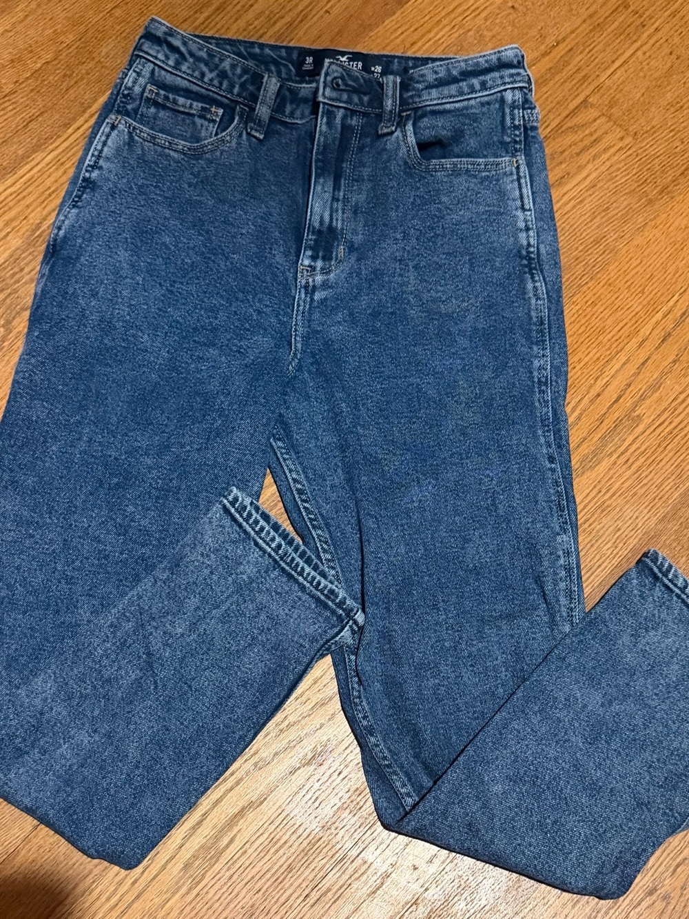 Hollister Women's High-Rise Jeans in Medium Dark Blue